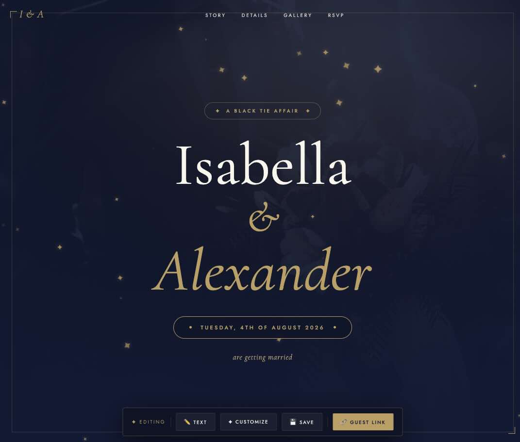Night Sky Wedding Template